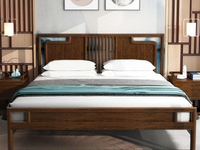 北欧白蜡木全实木床原木简约现代1.5米1.8米双人储物床主卧室全套