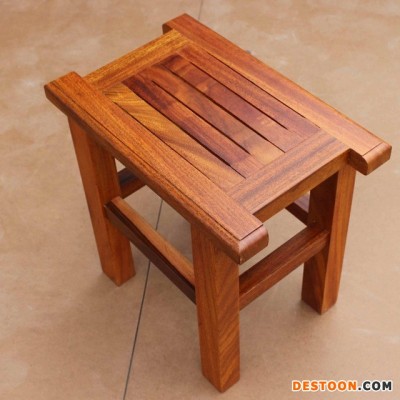 华夏龙德轩实木大板桌配套小方凳子红木家具原木条形椅凳批发价