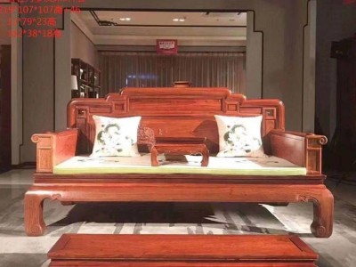 卧室家具大床红木大床三件图片刺猬紫檀古典大床款式价格图1