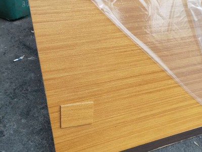 木饰面板厂 河北 家具用UV木饰面板定制  胖狮柚木科技涂装板木饰面系列