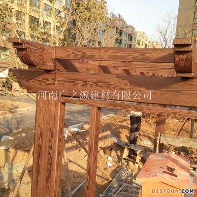 兰州泰柚木色木纹漆施工队，户外仿木纹漆技术，镀锌管护栏木纹漆图