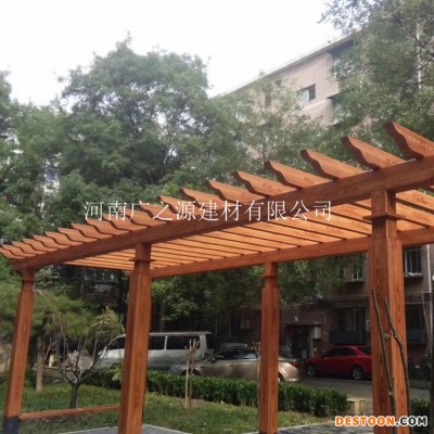 吉林泰柚木色木纹漆，铁艺栅栏仿木纹漆饰面，仿古建筑木纹漆图片