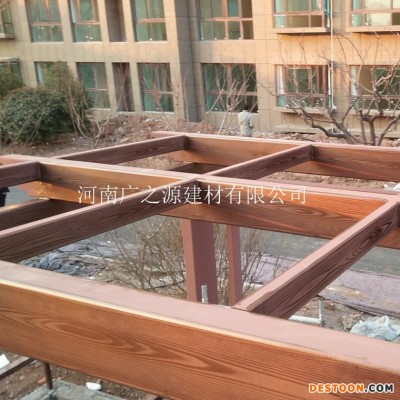 大庆泰柚木色木纹漆，镀锌钢管上仿木纹漆施工，户外木纹漆图片