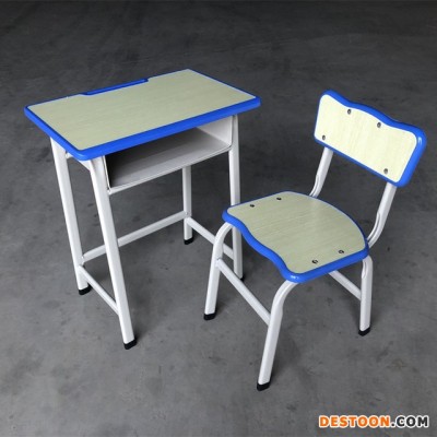 课桌椅橡木白封边中小学生单人补习班桌书桌台椅批发厂家直销