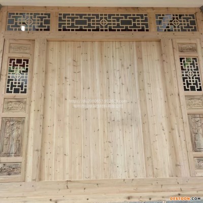 仙缘装饰古建寺庙柚木纯手工高浮雕雕刻木门款式白胚图定制款