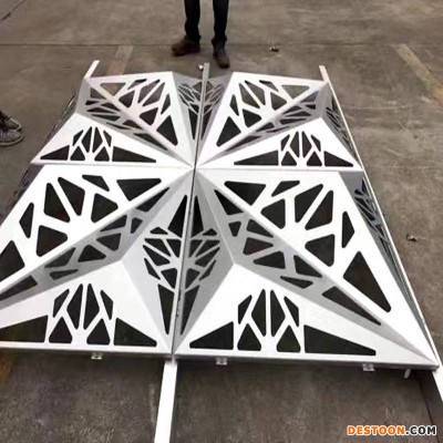 六角形木纹转印铝单板 橡木U槽镂空铝单板 外形美观