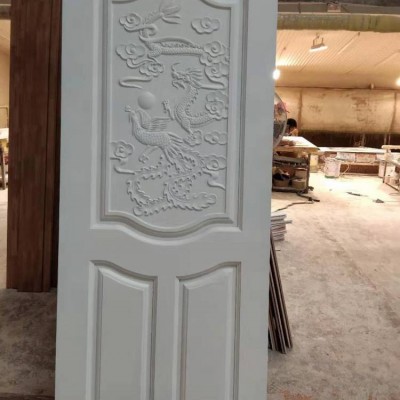 广东橡木门厂广东原木门厂红海豚橡木白色工艺雕花门浮雕门