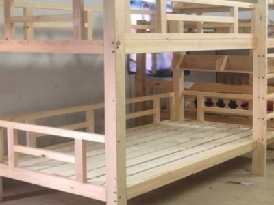 松木上下床生产批发厂家 优质实木床 木制上下床 胜杰家具 源头厂家