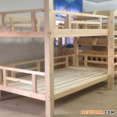 松木上下床生产批发厂家 优质实木床 木制上下床 胜杰家具 源头厂家