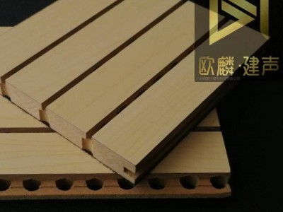 广州欧麟建声 墙面防火木质吸音板  优质松木吸音板厂家