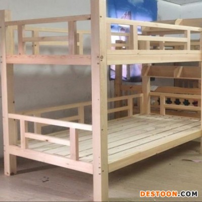 批发松木上下床厂家 大量批发定制学生实木上下床高低床 木质双层床上下铺木床厂家直供
