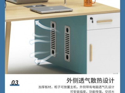 职员办公桌椅子组合简约4人屏风员工位办公室电脑椅桌子办公家具图4