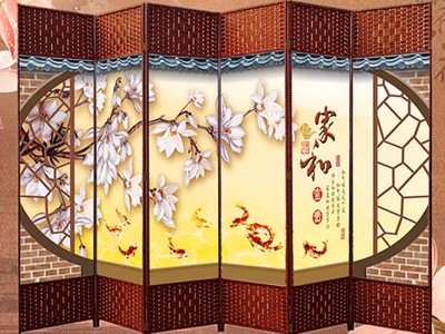 外贸原单移动实木现代中式时尚客厅办公 卧室酒店玄关 隔断折屏风图2