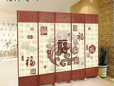 外贸原单移动实木现代中式时尚客厅办公 卧室酒店玄关 隔断折屏风图5