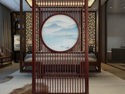 东阳木雕新中式屏风隔断实木花格玄关客厅木质办公室格栅镂空定制图2