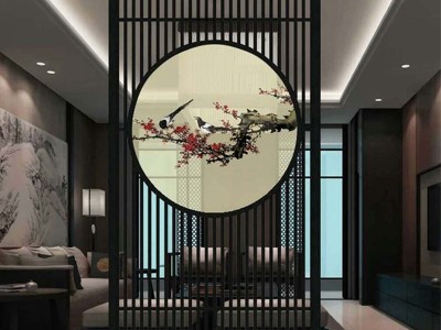 中式实木玄关隔断 客厅入户落地酒店茶室栅栏办公室座屏花格屏风图4