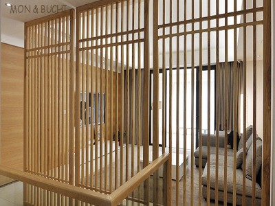 产地货源新中式实木屏风 直条花格玄关 东阳木雕酒店办公隔断定制图5