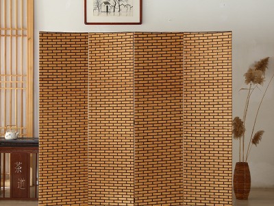 现代时尚卫生间隔断 客厅家具藤编屏风 办公室摆件简约折叠款屏风图5