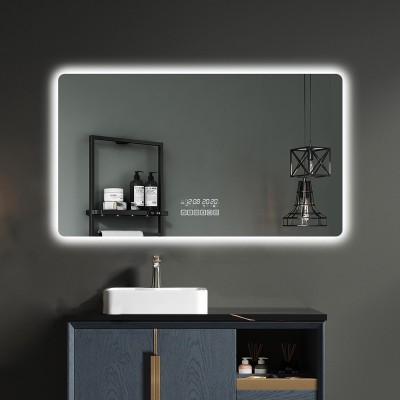 洗手间智能浴室镜 家用带背灯浴室化妆镜 防雾酒店卫浴方形壁挂镜