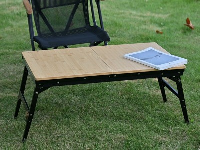 户外折叠小竹台原木色简易户外折叠实木桌多用折叠桌子餐桌定制