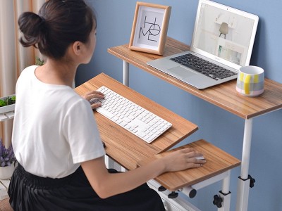 1【手机专享】可站立电脑桌 简约现代台式笔记本家用多功能办公桌图2