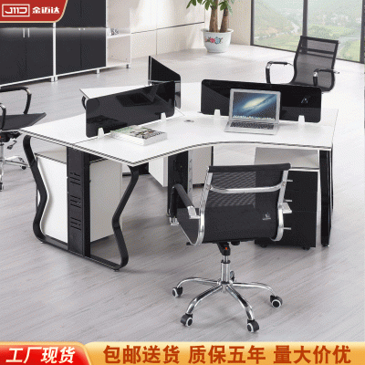 广州三人六人位职员办公桌3人6人组合屏风工作位员工电脑桌家具