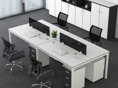 办公桌椅组合简约现代办公家具2/4/6人职员桌办公室桌子屏风工位