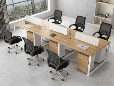 职员办公桌椅组合简约四人位4办公室桌子双人面对面员工桌6办公桌