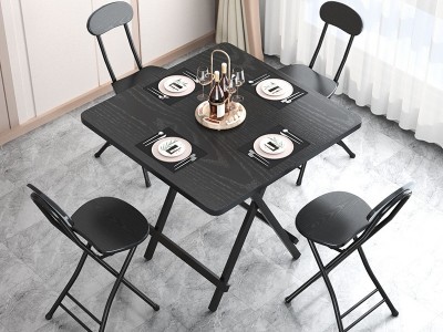 折叠桌家用手提折叠桌简约折叠圆桌户外多用小圆桌方桌一件代发