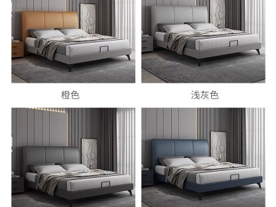 【科技布床】厂家直销北欧现代软体布床轻奢主卧双人实木科技布床图4