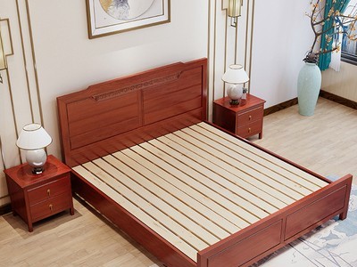 新中式全实木1.5米双人床