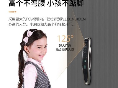 人脸识别指纹锁智能锁全自动家用防盗大门锁品牌密码锁带猫眼监控图2