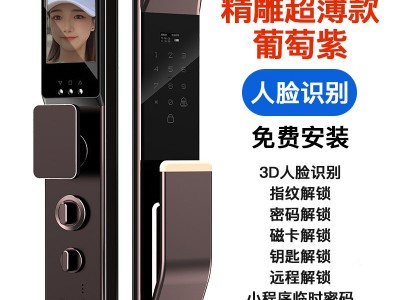全自动精雕3D人脸识别扫描智能锁指纹锁电子密码门锁手机远程抓拍图3