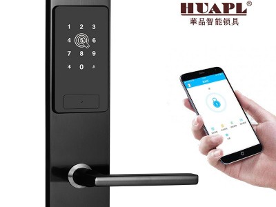 厂家直供公寓密码锁蓝牙不锈钢锁刷卡密码锁远程APP锁新款薄款锁图3