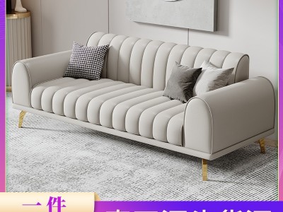 意式轻奢科技布沙发小户型客厅家用现代简约出租屋2.0米三人组合