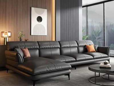 现代轻奢真皮沙发客厅意式极简沙发组合家具家居小户型简欧风格