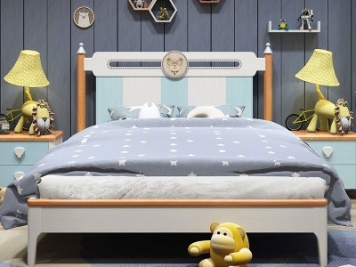 北欧全实木儿童床1.2米女孩单人床1.5米男孩储物高箱床青少年童床
