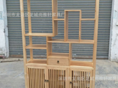 新中式老榆木储物博古架实木古董摆件展示架客厅隔断免漆家具批发图4