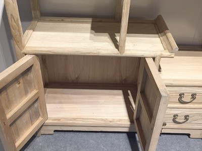 现代中式仿古家具榆木展示古董架白蜡木海棠博古架客厅隔断置物架图4