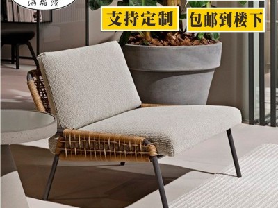 户外藤编沙发套装藤椅室外庭院凉台露天阳台休闲北欧椅子茶几批发图2