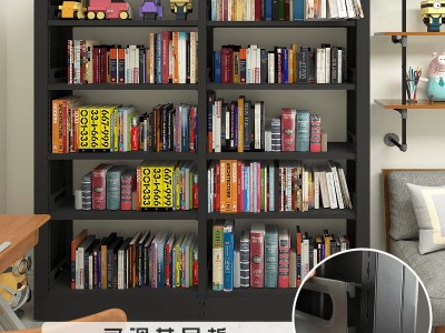 豫正图书馆幼儿园落地书柜书店学校钢制家用简易儿童阅读 书架图3