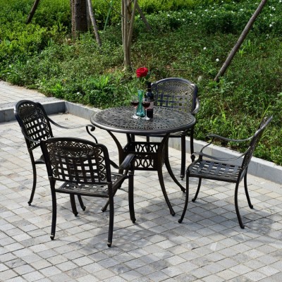 玖玲珑三件套户外桌椅套件欧式铸铝组合套室外花园铁艺阳台休闲