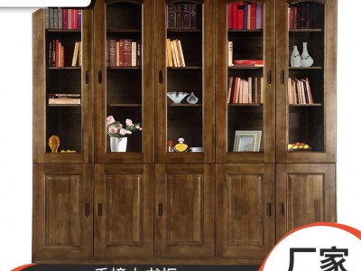 香樟木实木书柜 新中式家居家用木柜书橱书柜储物柜可定做批发