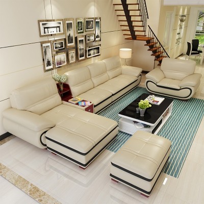 真皮沙发头层牛皮简约现代大户型整装家具客厅转角皮艺沙发组合