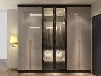 时尚个性整体衣柜 整体移门衣柜 板式整体衣柜图3