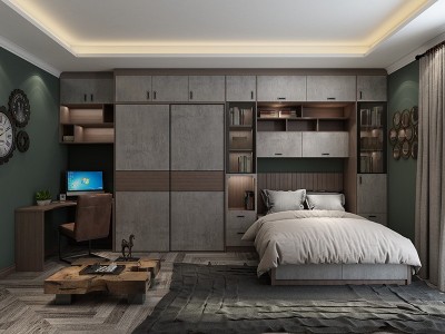 简易欧式衣柜 中式简约大衣柜 韩式移门衣柜图3