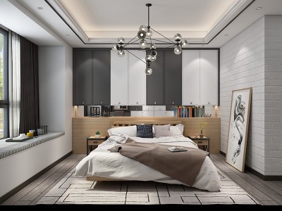 木纹板式整体衣柜 白色组合衣柜 衣帽间整体衣柜图4