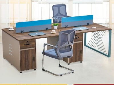职员办公桌简约双人员工4四人位办公桌椅组合工位6卡位办公室桌子