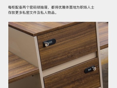 职员办公桌简约现代员工四4人位6卡座工位办公室家具电脑桌椅组合图2