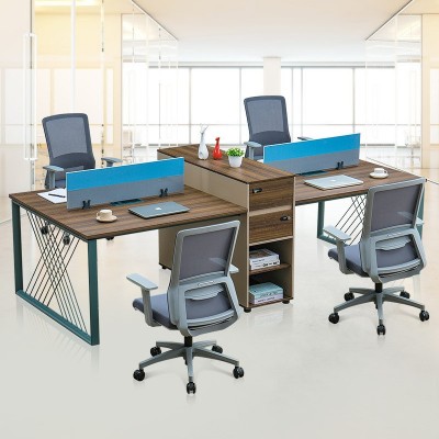 职员办公桌简约现代员工四4人位6卡座工位办公室家具电脑桌椅组合
